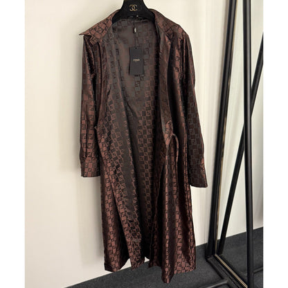 New Vintage Floral F-Letter Jacquard Coat 1025092307