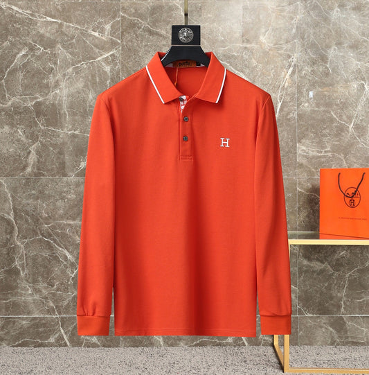 HMS fashion men's stand collar polo long sleeve 0725092903