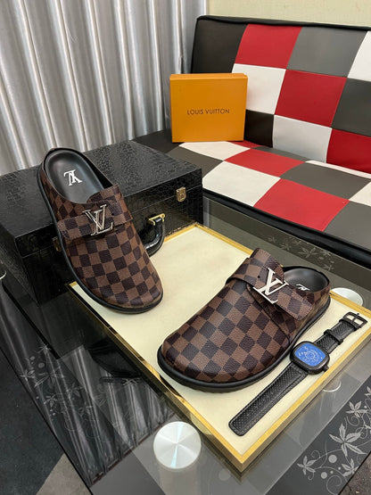 Lvv fashion casual plaid slippers 0725082903