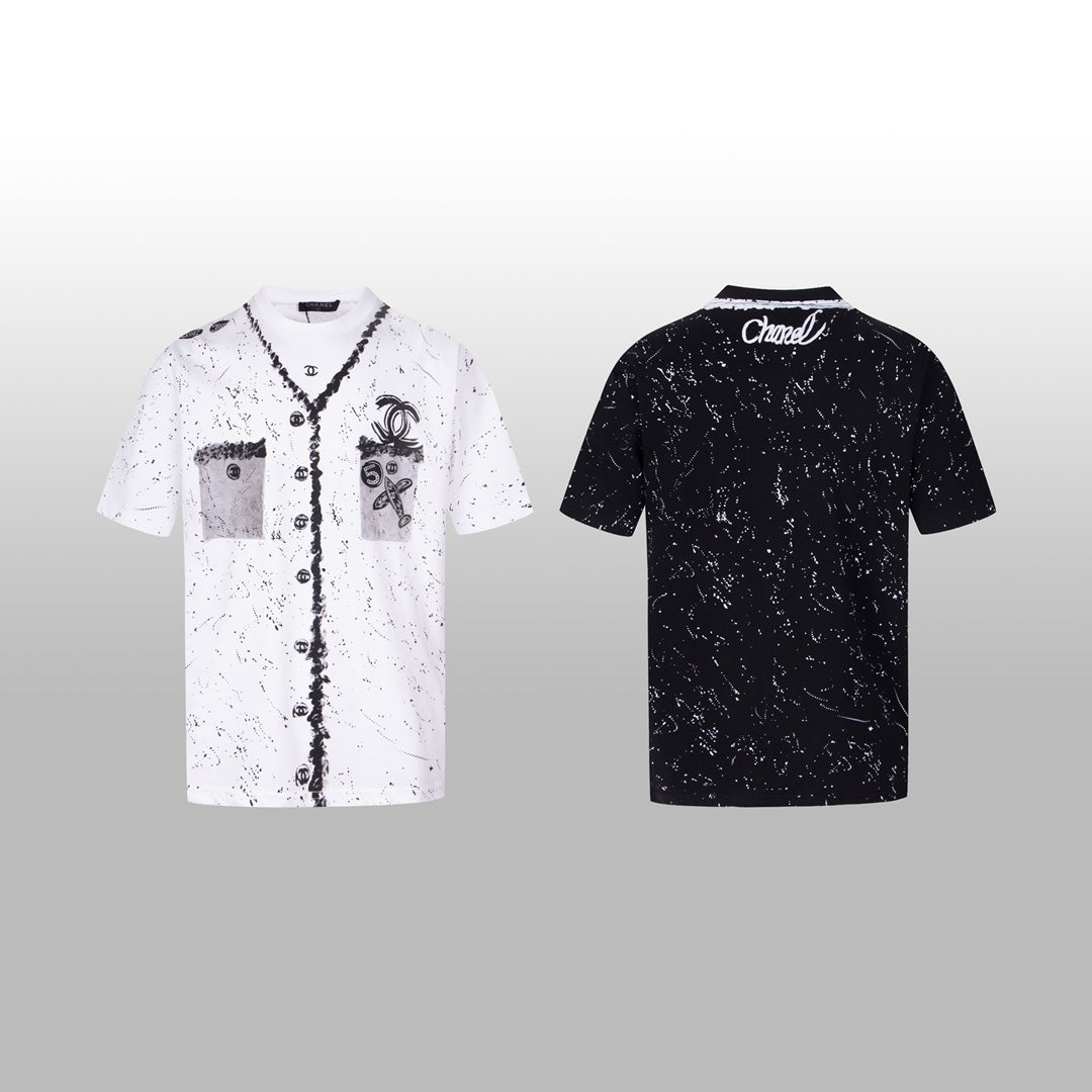 CNL hand-painted graffiti T-shirt 0724041503