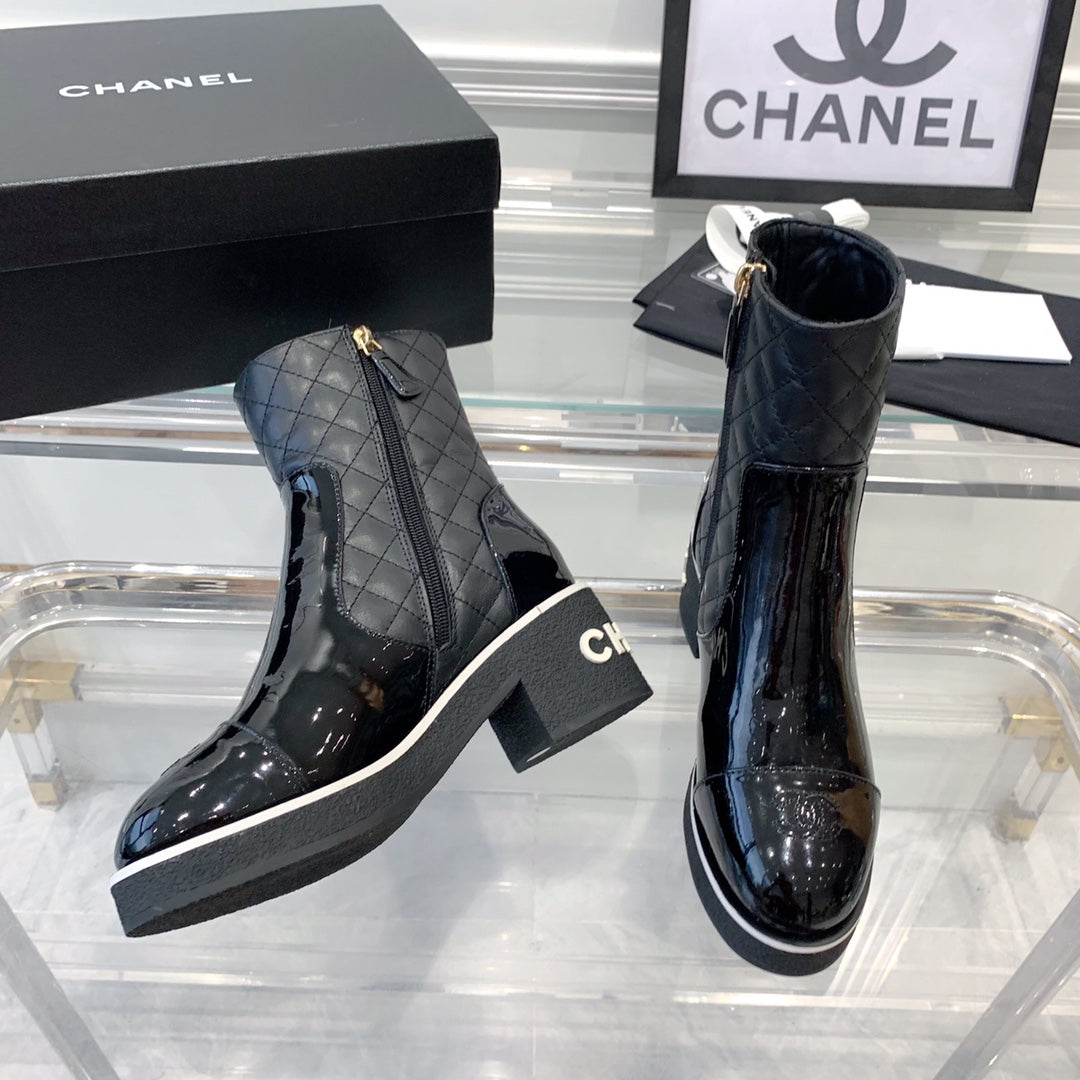 CNL fashionable rhombus leather boots 0724102317
