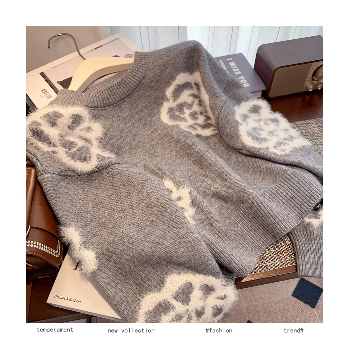 Small Fragrant Style Camellia Women's Autumn And Winter Sweater -PD052023122803