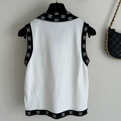 New Fashion All-match Knitted Lapel Vest 1024061220