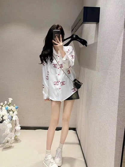 New Versatile Loose Long Sleeve Shirt 1024042910