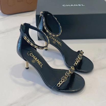 New hardware chain high-heeled sandals 1025042326