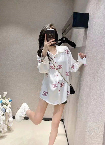 New Versatile Loose Long Sleeve Shirt 1024042910