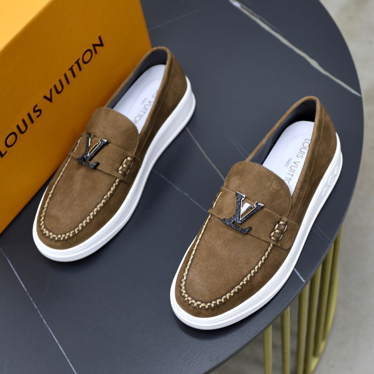 Lvv cowhide casual slip on shoes 0724091604