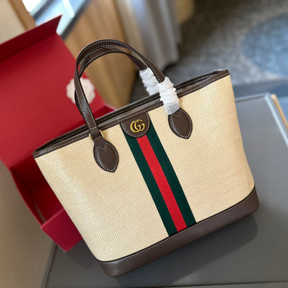 G fashion straw tote bag 0724041131