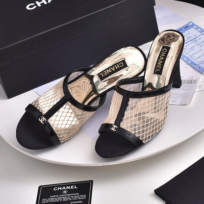 New Mesh Spliced High Heel Sandals 1024070124
