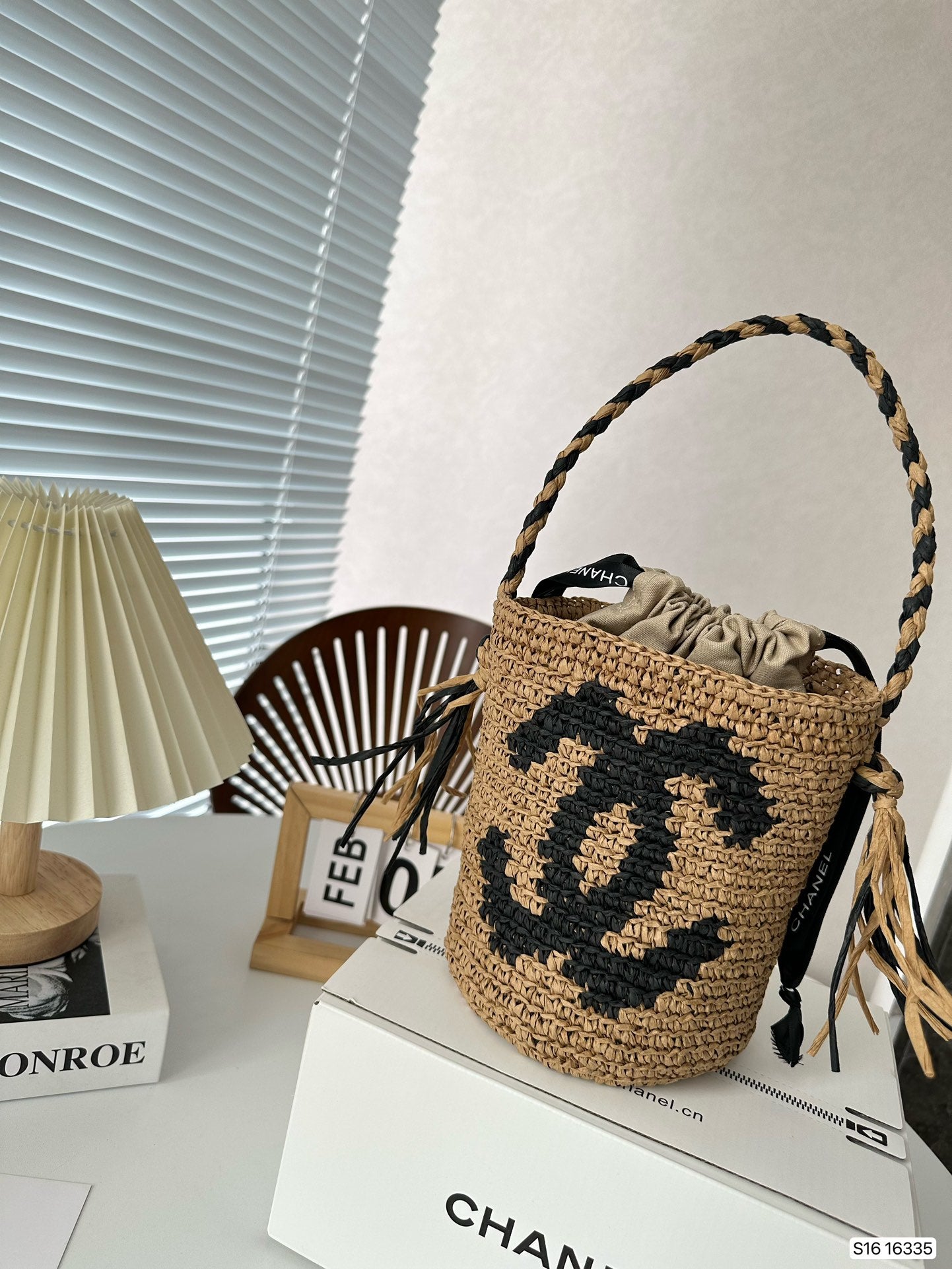 CNL summer woven bucket bag 0724041123