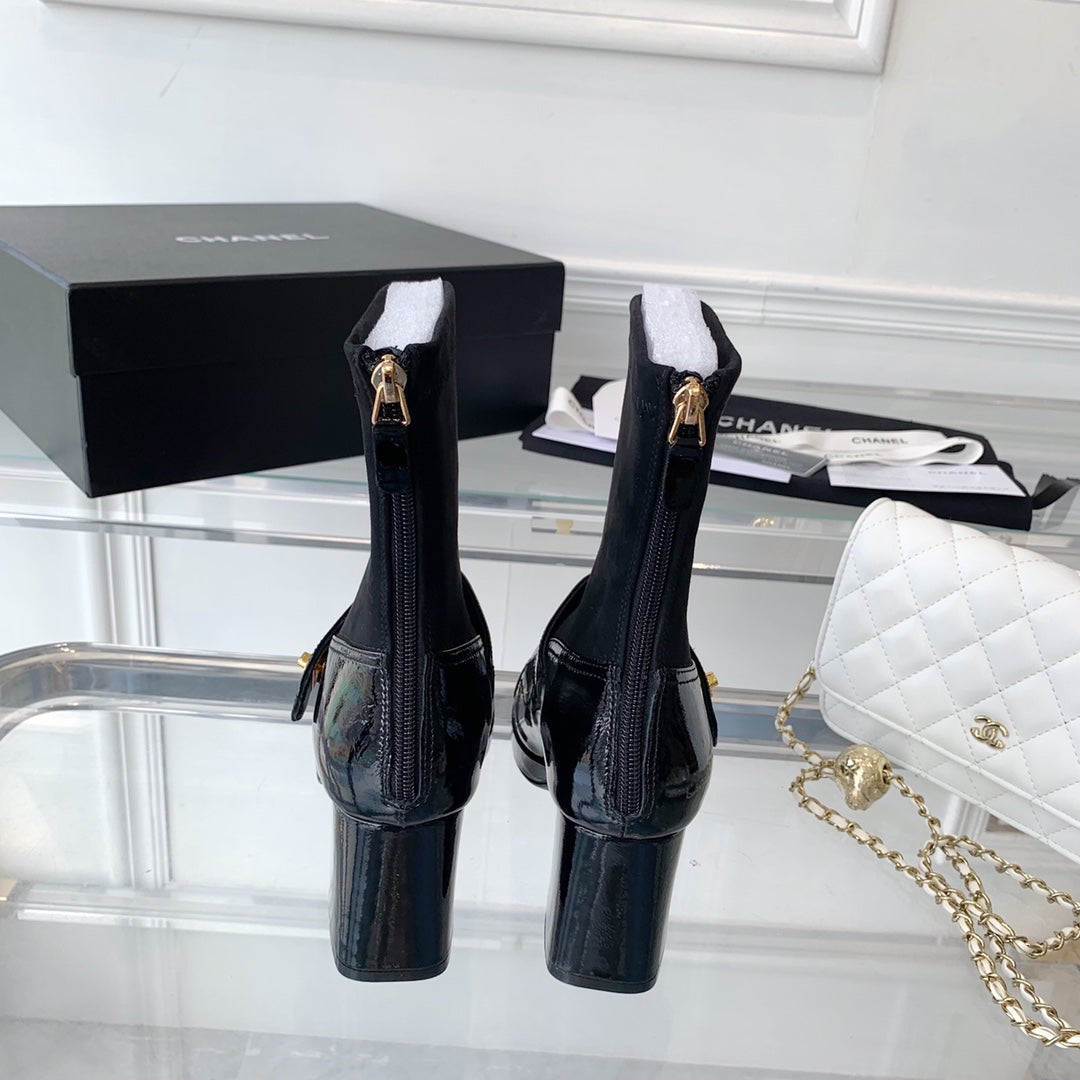 CNL Fashionable Leather and Suede Boots 0724102318