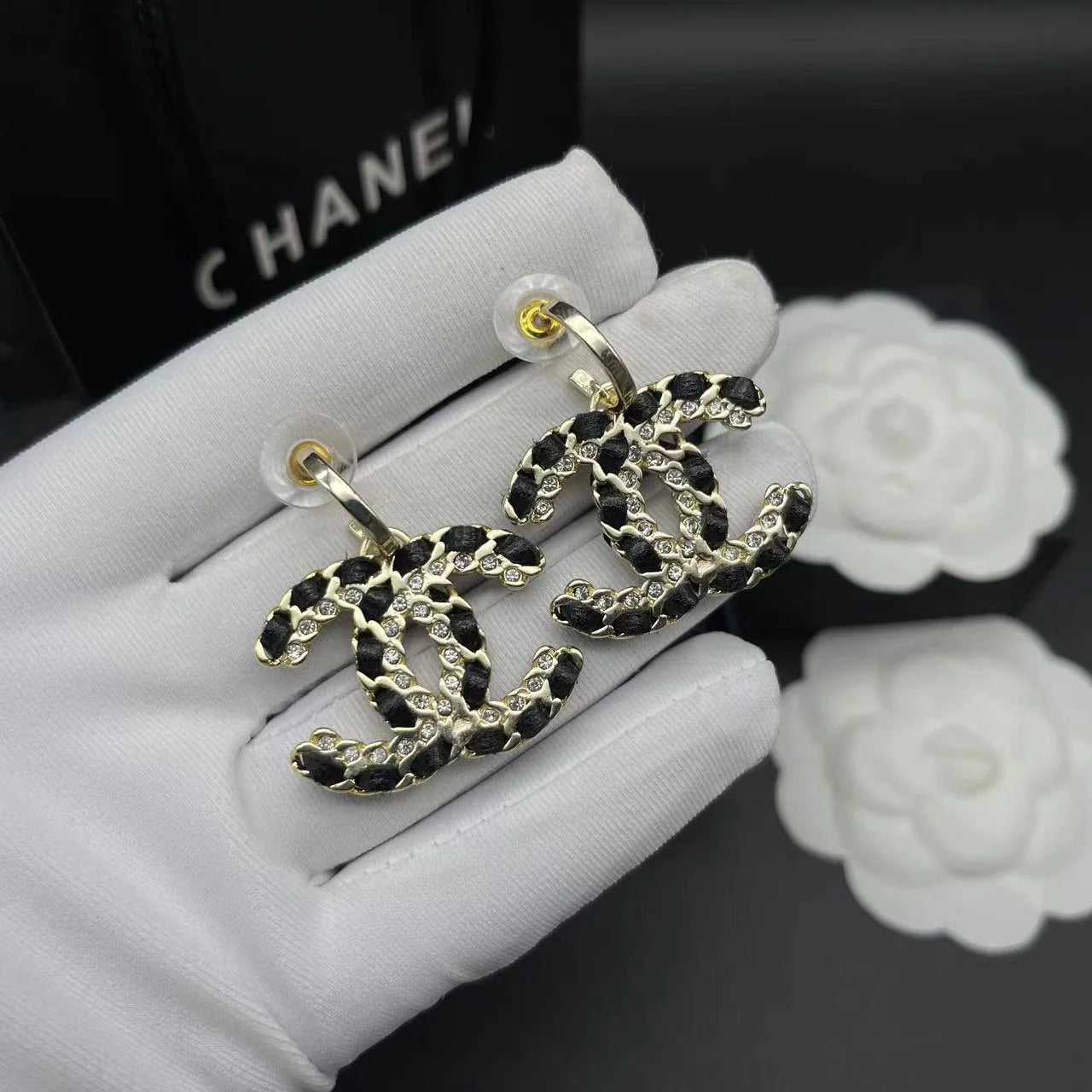 Fashionable Tassel Full Diamond Earrings 1024010313