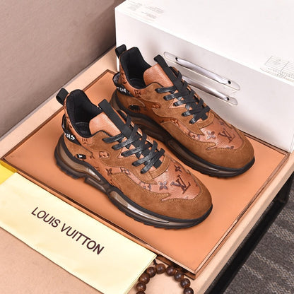 Brown Color Block Cushion Sole Sneakers