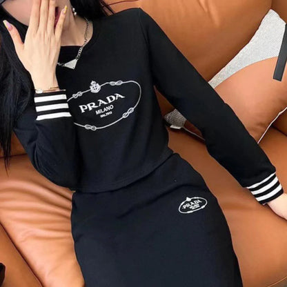 Casual Versatile Long Sleeved Set Hooded 1024022621