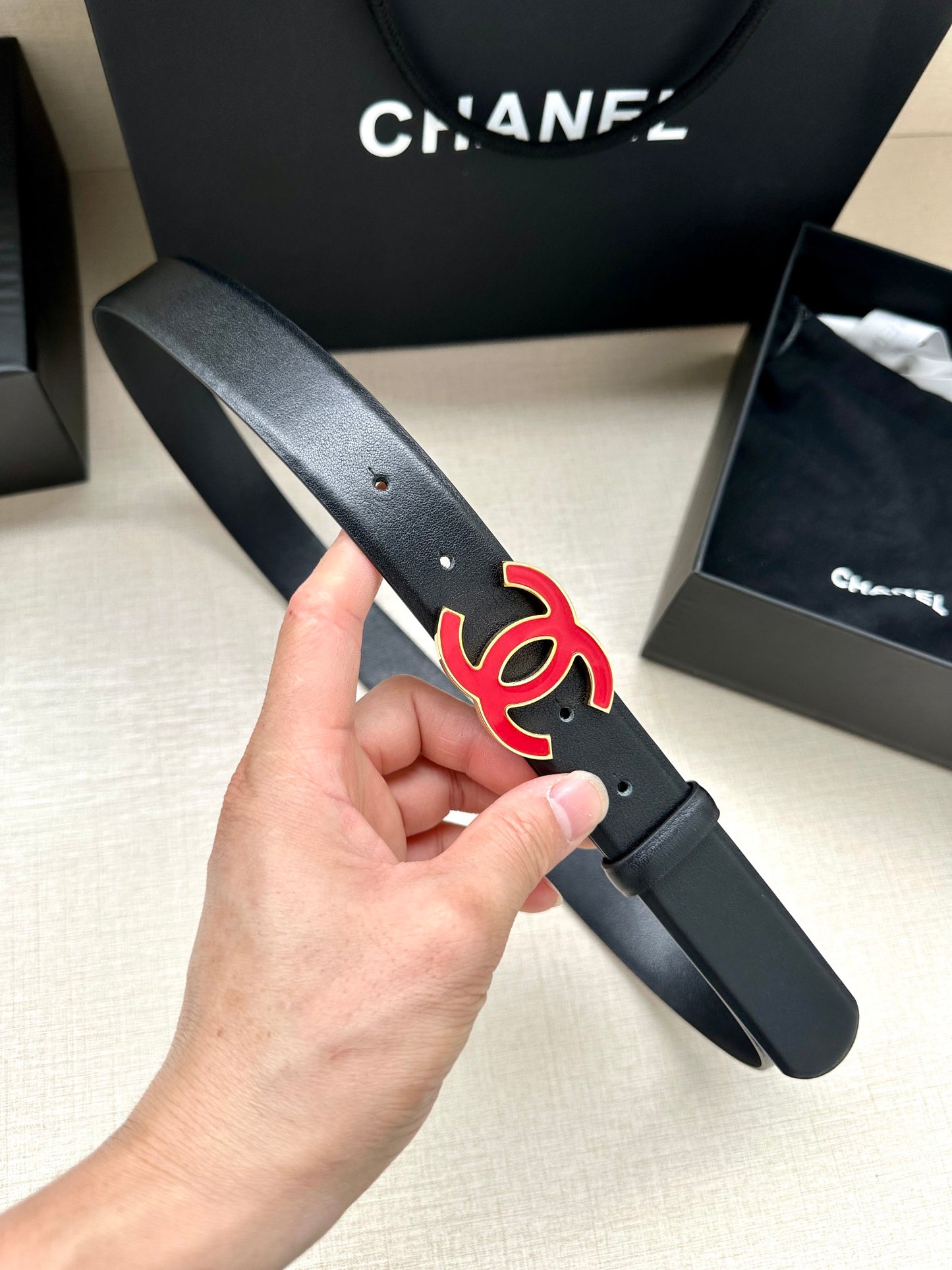 CNL Fashionable women's leather classic belt 0724102302