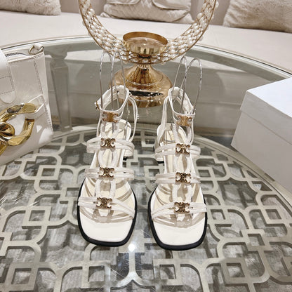 CLN new fashion retro thick heel sandals 0725031008