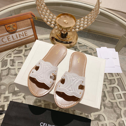CLN Fashion Leather Flat Slippers 0725041401