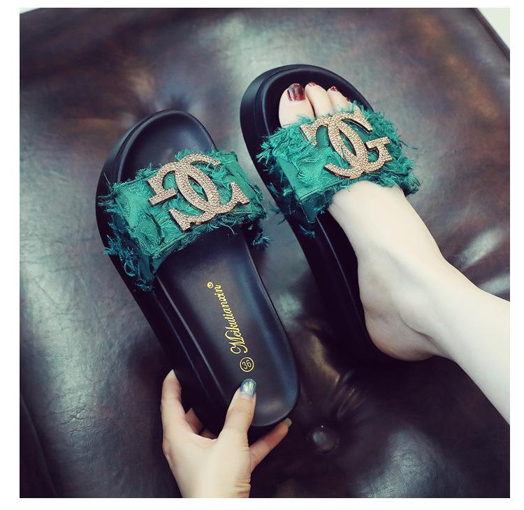 New Summer Fashion All-match Platform Slippers 1024062819