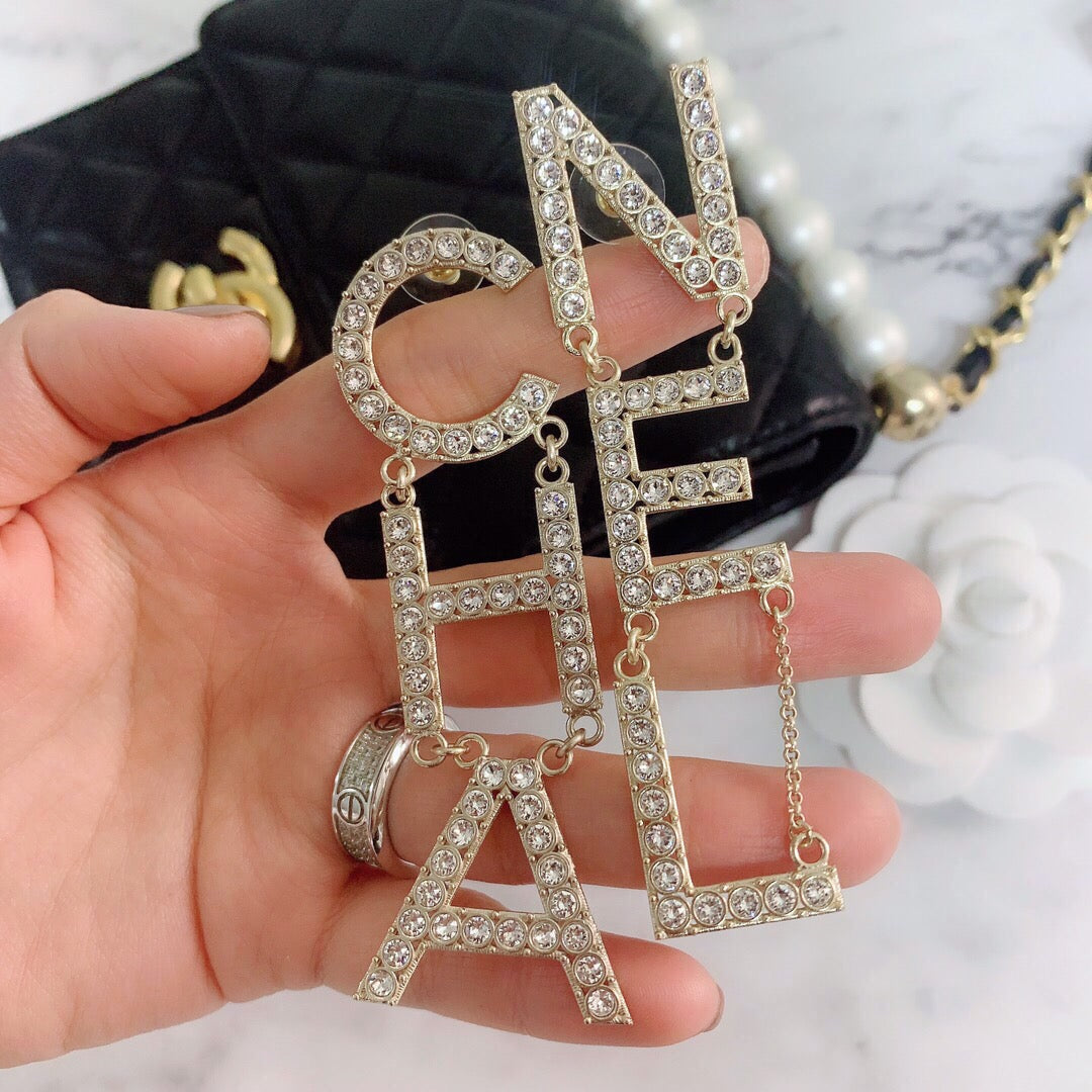 Large Letter Earrings