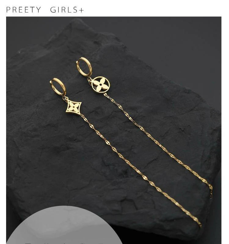 New Fashion Simple Flying Flower Tassel Earrings 1024050904