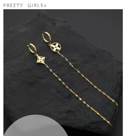 New Fashion Simple Flying Flower Tassel Earrings 1024050904