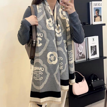 Trendy and versatile long double-sided shawl retro warm scarf PD0823111706