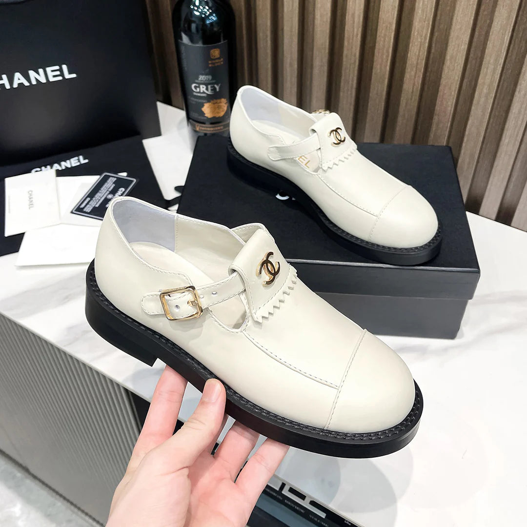 Retro versatile genuine leather shoes loafers 0724030508