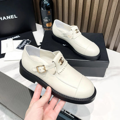 Retro versatile genuine leather shoes loafers 0724030508