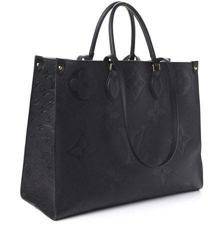 Handmade Leather Handbag On The Go Black Empreinte GM