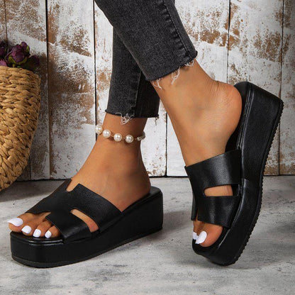 New Elevated Slio Thick Bottom Fashionable All-match Sandals 1024040309