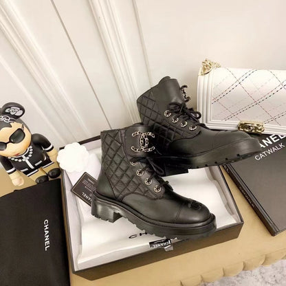 New Versatile Lace Up Small Leather Boots 1023121313