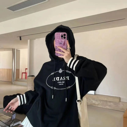 Casual Versatile Long Sleeved Set Hooded 1024022621