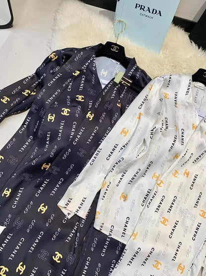 Premium Satin Print Shirt Trousers Suit 1024050910