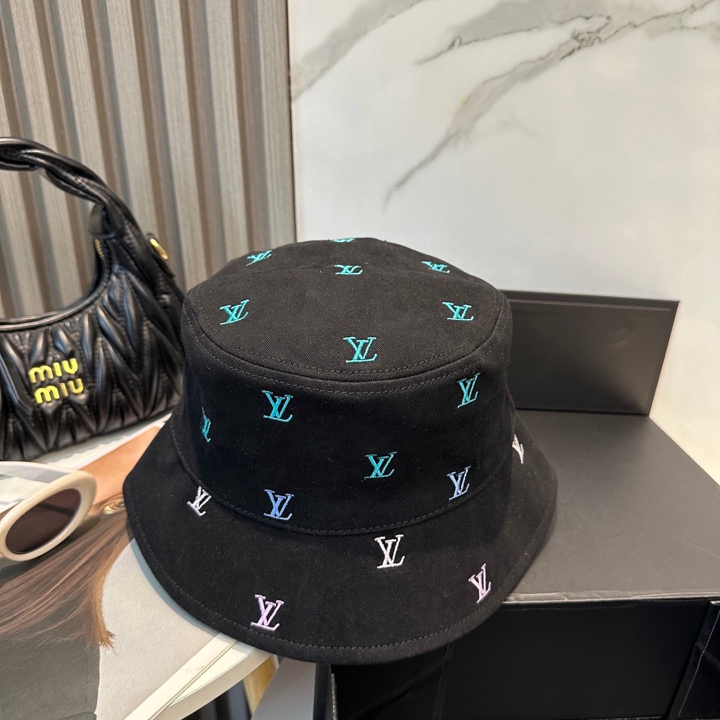 Double-sided embroidered fisherman's cap 1025092507