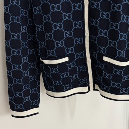 Color-blocked floral print crew neck knit sweater 1025092325