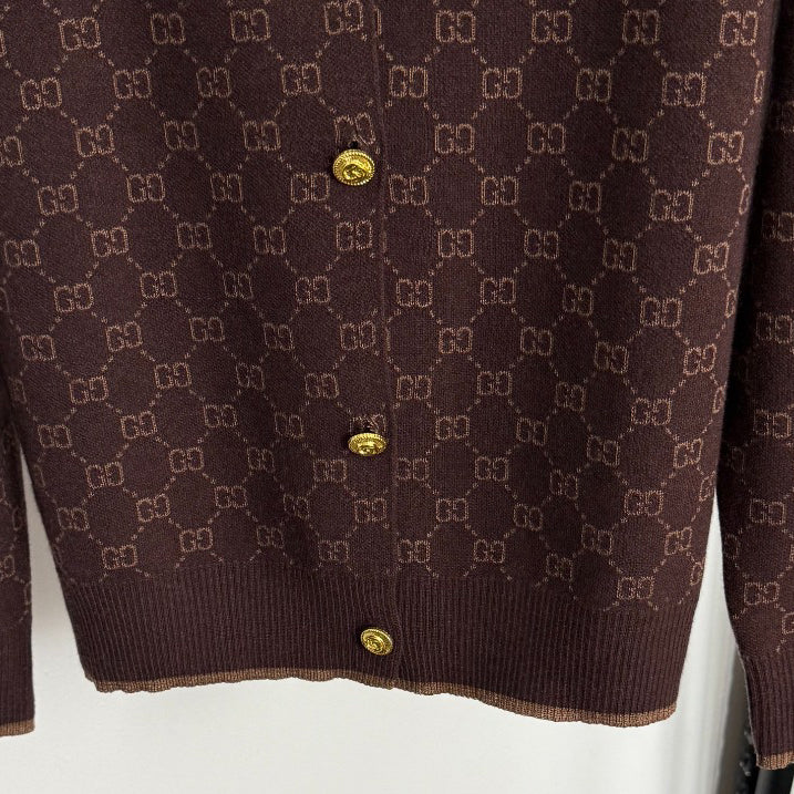 Color-blocked floral print crew neck knit sweater 1025092324