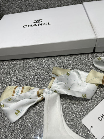 Summer new style tie bow jacquard knitted vest 0724042302