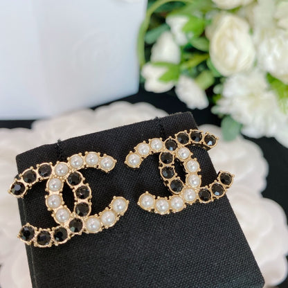 Black And White Masonry Earrings