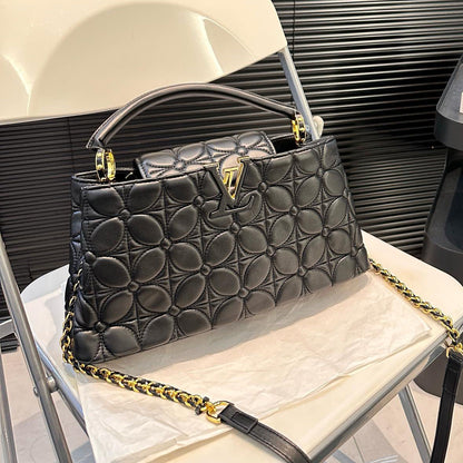 LV new CAPUCINES sheepskin embroidery handbag XC24100903