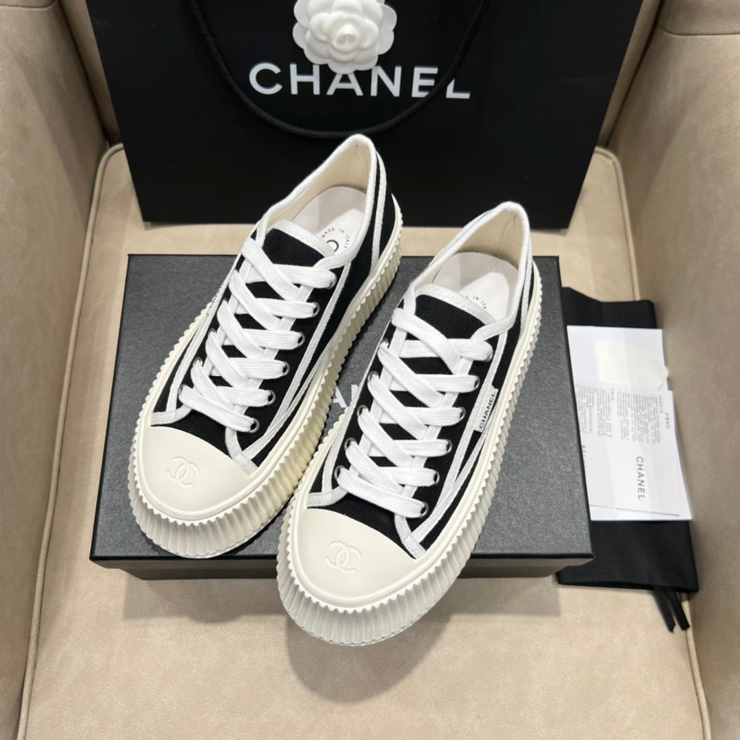 CNL Vintage 2024 Autumn and Winter New Style Canvas Thick-soled Sneakers 1824071604