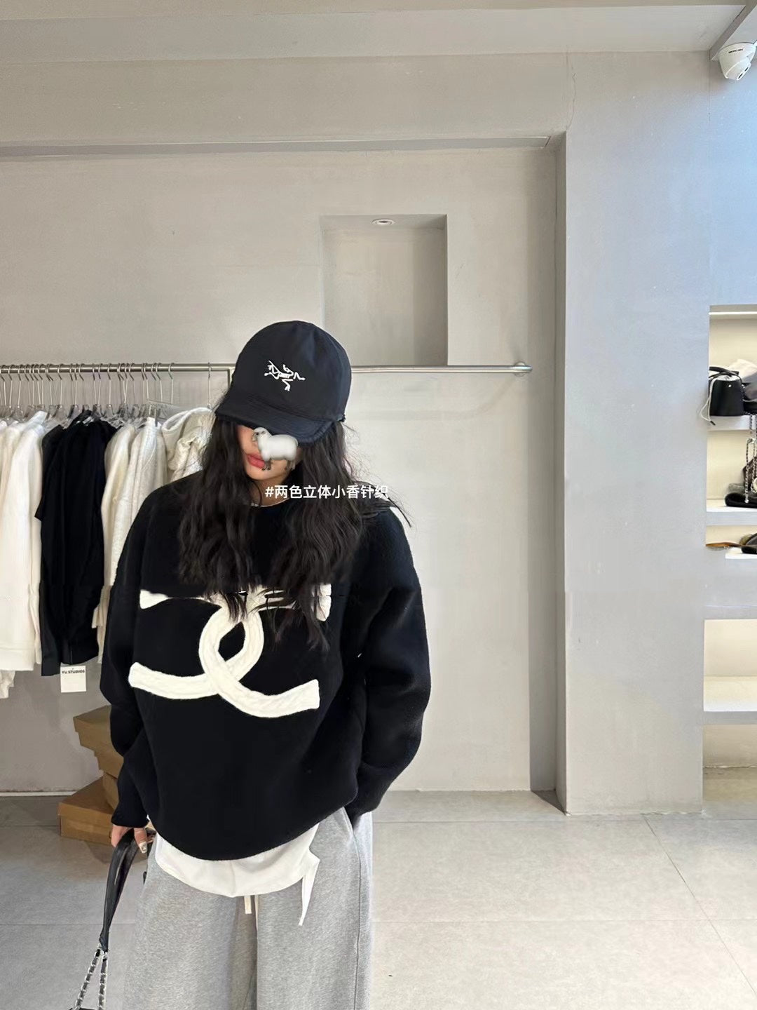 CNL crew neck long sweater 0724121108