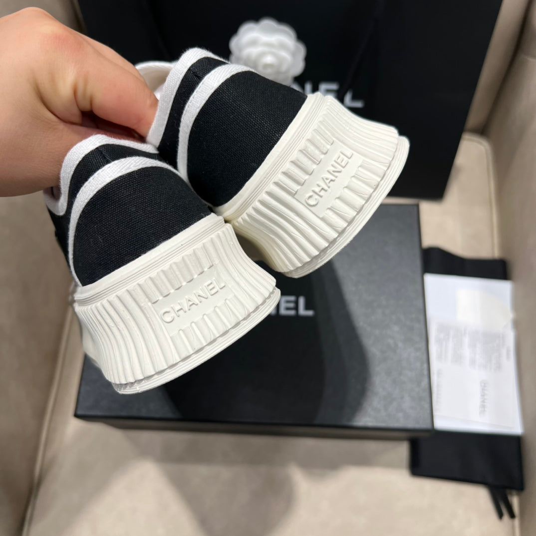 CNL Vintage 2024 Autumn and Winter New Style Canvas Thick-soled Sneakers 1824071604