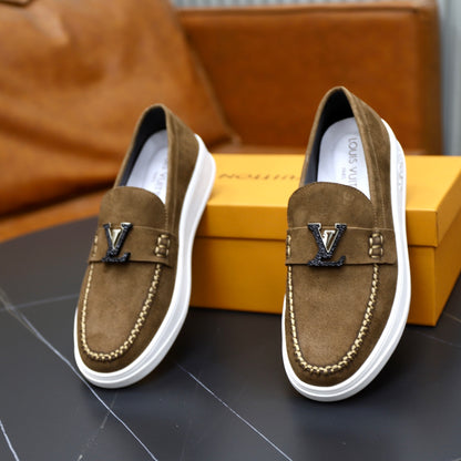 Lvv cowhide casual slip on shoes 0724091604