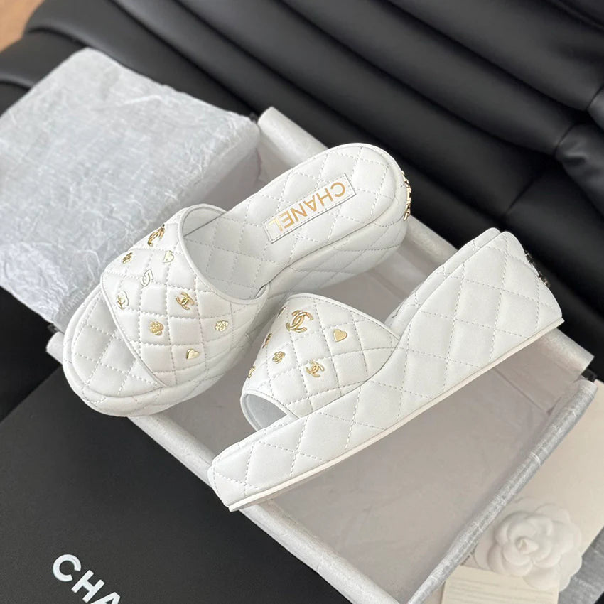 Luxury plaid versatile thick sole slope and cool mop 1024070911