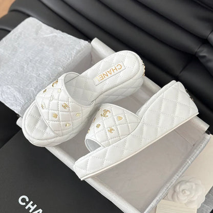 Luxury plaid versatile thick sole slope and cool mop 1024070911