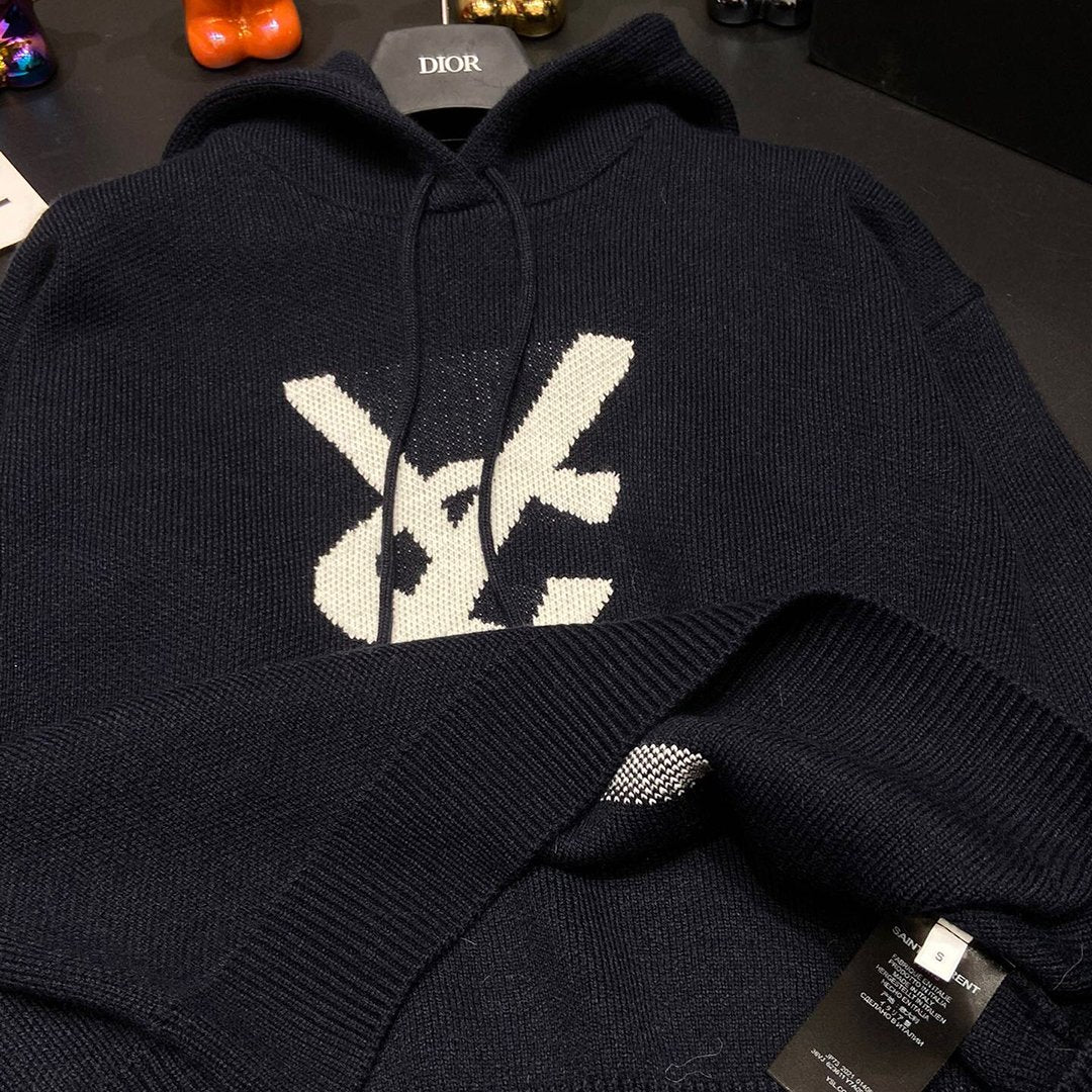 New Fashion Versatile Thin Hooded Knitwear 1024010812