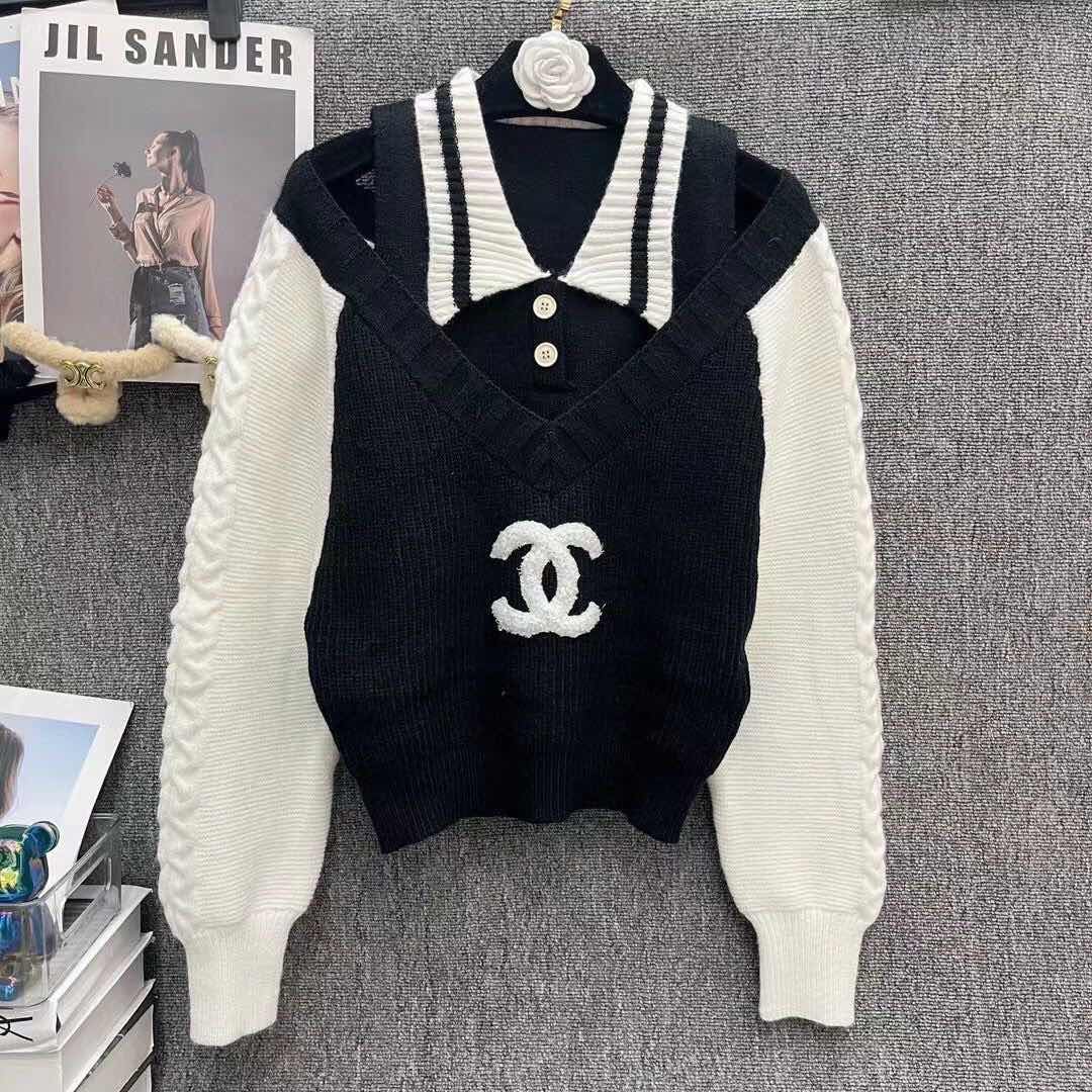 New Fashion Two Piece Knitted Sweater PD1023102424