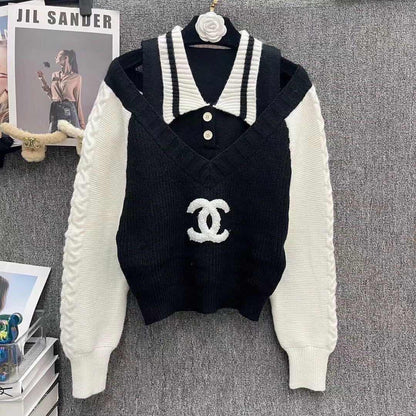 New Fashion Two Piece Knitted Sweater PD1023102424