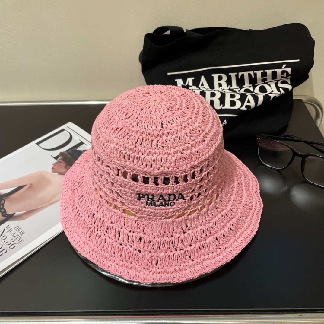 PRD fashion hand-woven straw bucket hat 0724062401