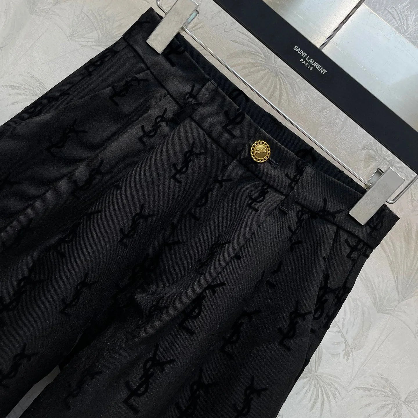 Flocked logo wide-leg trousers 1824021905